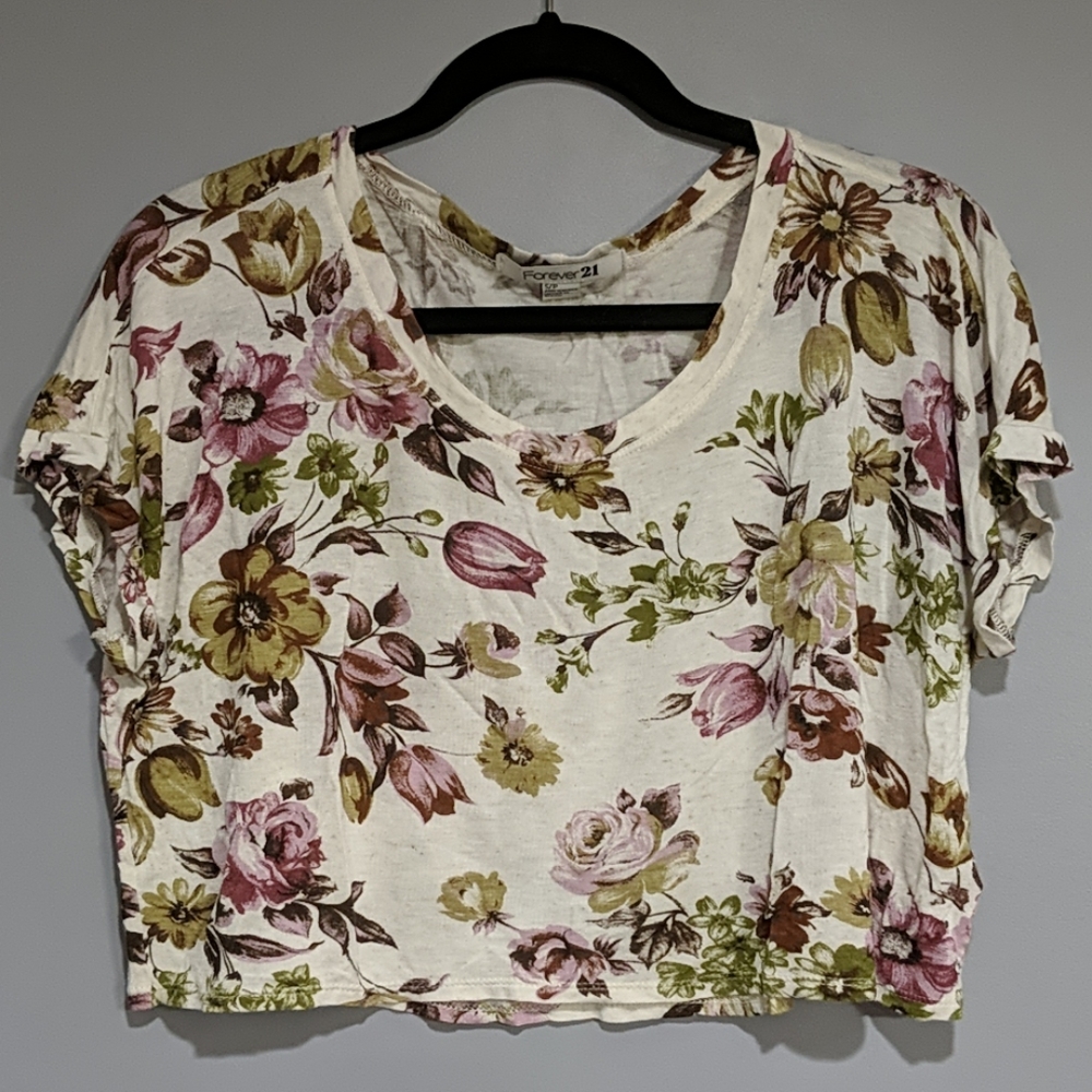Forever 21 floral crop top